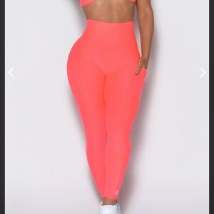 Bombshell Sportswear Curve Neon Pink High-Waisted Leggings